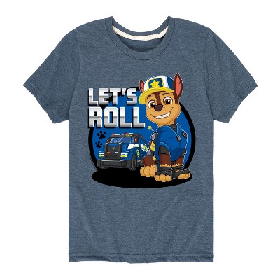 Paw Patrol Let s Roll Chase Toddler and Youth Short Sleeve Graphic T Shirt Toddler Unisex Size Small Blue