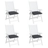 vidaXL Chair Cushions 4 pcs Anthracite 19.7"x19.7"x2.8" Oxford Fabric - 4 of 4