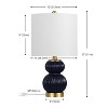 JONATHAN Y Daphne Contemporary Transitional Metal/Glass Ribbed Gourd LED Table Lamp - 4 of 4
