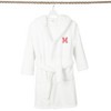Personalized Linum Kids 100% Polyester SUPER PLUSH Double Brushed Hooded Bathrobe in Pink Bookman Font - 3 of 3