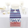 Big Dot of Happiness Stars & Stripes - Petite Memorial Day, 4th of July and Labor Day USA Patriotic Party Paper Table Runner - 12 x 60 inches - 2 of 4