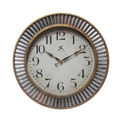 16" Ruche Wall Clock Gold/Silver - Infinity Instruments