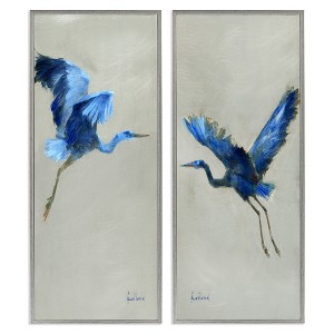 Stupell Industries Expressive Flying Cranes Abstract Birds, 10" x 24" - 1 of 4