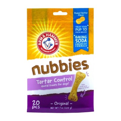 Arm & Hammer Nubbies Dental Dog Treats Peanut Butter Flavor - 7oz/20ct