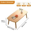 Acekool Foldable Coffee Table, Wooden Finish, Space-Saving Folding Design, 31.5"x19.7"x17.3", Easy Storage, Wood Grain - 3 of 4