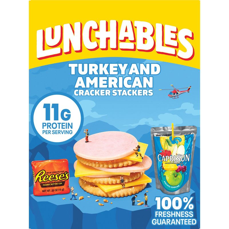 Lunchables Turkey &#38; American Cheese Cracker Stackers - 8.9oz, 1 of 14