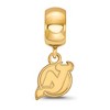 Black Bow Jewelry 14k Yellow Gold Plated Sterling Silver New Jersey Devils NHL Bead Charm - 2 of 4