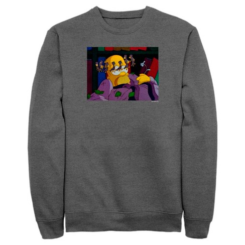 Men's The Simpsons Homer Seeing Stars Sweatshirt - Charcoal