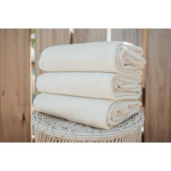 16pc Vague Turkish Cotton Bath Towel Set Beige - Enchante Home : Target