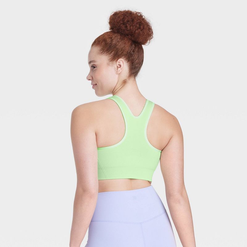 Women's Seamless Medium Support Racerback Sports Bra - All In Motion™, 5 of 7