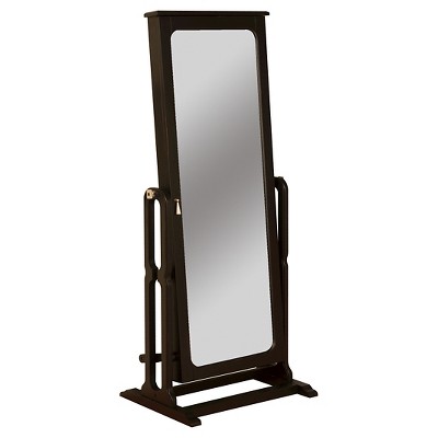 Lola Cheval Mirror/Jewelry Wardrobe Black - Powell Company