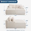 coucheta 79'' Double Oversized Lounge Chair, Boneless Corduroy Sleeper Sofa Bed with 4 Pillows, Reading Loveseat for Living Room, Bedroom - 2 of 4