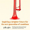 pInstrument pBugle Plastic Bugle – Lightweight, Durable ABS Build – Includes Detachable 7C Mouthpiece – Ideal First Instrument for Students – Red - 3 of 4
