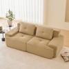 QingMoon 117" L-Shaped Sectional Sofa, Corduroy 3-Seater Couch with Pearl-like Piping and Tufted Design for Living Room and Apartment, No Assembly - 2 of 4