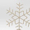 15.5" Pre-lit LED Metal Snowflake Christmas Tree Topper Champagne Gold with Warm White Lights - Wondershop™ - 4 of 4