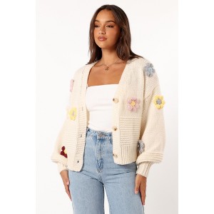 Petal and Pup Womens Sienna Flower Cardigan - 1 of 4