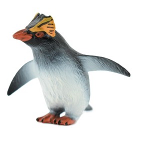 Collectible Wildlife Gifts | Penguin, Rockhopper Penguin, Rubber Bird, Hand Painted, Realistic Toy Figure, Model, Gift,       3"     CH463 BB114 - 1 of 4