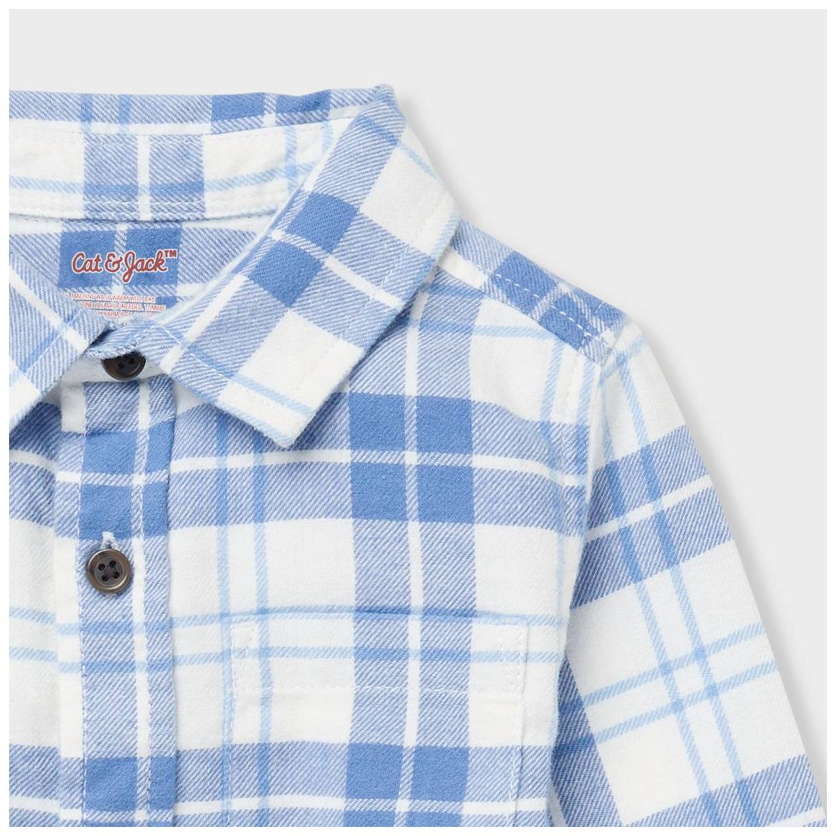 Toddler Boys' Long Sleeve Plaid Button-Down Shirt - Cat & Jack™ - thumbnail 6