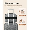 LUGGEX Carry on Luggage, Lightweight Suitcase 2 Piece(14/20) with Spinner Wheels, Grey - 4 of 4