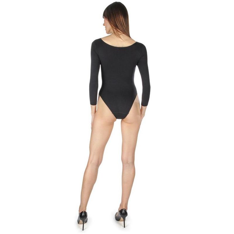 Natori Women's Opaque 90 Denier Body Suit Black, 3 of 4