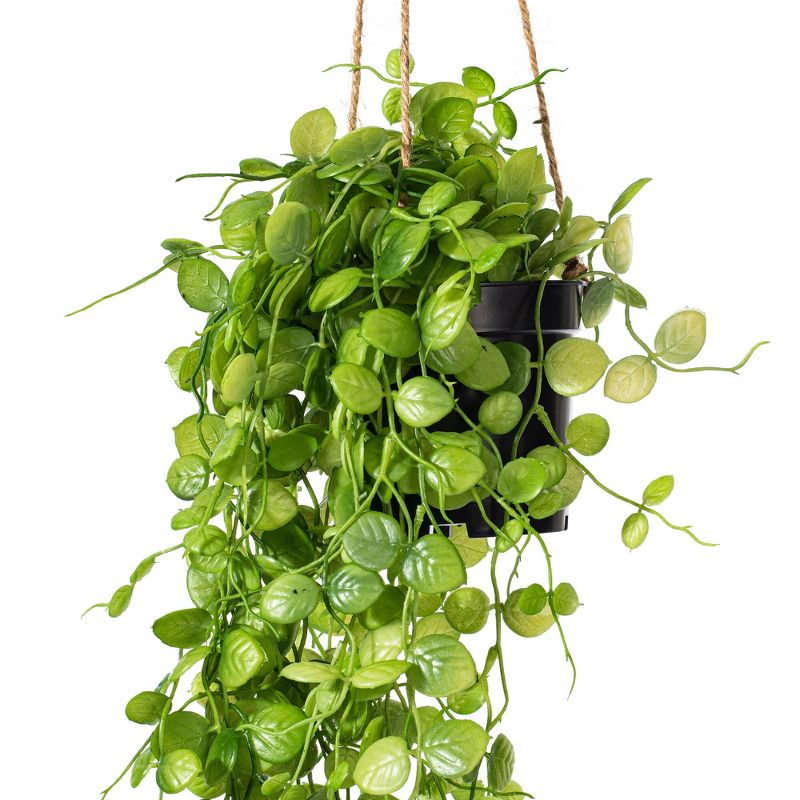 Vickerman 29" Artificial Green Mini Leaf Ivy in Hanging Pot., 2 of 7