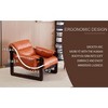 PAGED Accent Chair Vintage Oil Wax Leather Sofa Chair with Removable Armrests, Lounge Chair for Living Room - 2 of 4