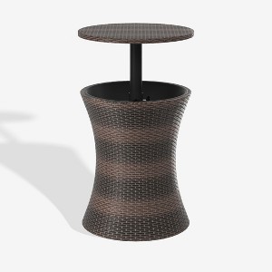 WestinTrends Coastal Outdoor Adjustable Height Side Table With Cooler - 1 of 4