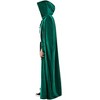 Rubies Adult Green Full Length Hooded Renaissance Cloak- One Size Fits Most - 4 of 4