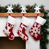 Northlight Reindeer and Snowflake Embroidered Christmas Stockings - 20" - Set of 3 - 2 of 4