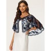 Allegra K Women's Sequin Beaded Bridal Cover-Up Evening Cape Flapper Bolero - 3 of 4