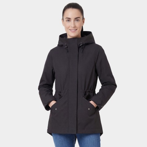 Женские куртки Rokka&Rolla Women's Stand Collar Trench Coat Windbreaker Jacket-Black, size Medium