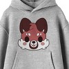 Tasty Peach Adzuki The Redbean Red Panda Long Sleeve Athletic Heather Youth Hooded Sweatshirt - 2 of 2