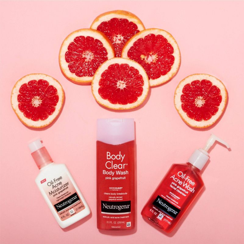 Neutrogena Body Clear Pink Grapefruit Acne Body Wash with Vitamin C for Body Breakouts - 8.5 fl oz, 6 of 14