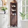 68" Tall Corner Cabinet, Modern Corner Storage Cabinet with Adjustable Shelves, Freestanding Organizer for Bathroom, Living Room - 2 of 4