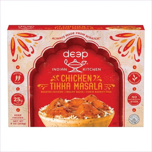 Deep Indian Gluten Free Frozen Chicken Tikka Masala - 9oz : Target