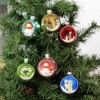 Cody Foster 2.25 In Diorama  W/ Figure Set / 6 Vintage Retro Kitsch Glittered Tree Ornaments - 3 of 3