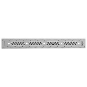 JessEm 07411 Stainless Steel 12” Precision Ruler with Patented Flex Grip and Fade-Resistant Markings - 1 of 2