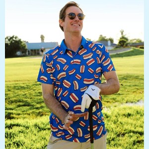 Tipsy Elves Golf Shirts for Men - Performance Athletic Fit Men's Golf Polo Shirts w/ Moisture Wicking Stretch Fabric - 1 of 4