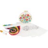 Bright Creations 14 Piece Set Floral Hand Embroidery Kit Hand Cross Stitch Sewing Crafts with Yarn, Hoops, Needles, Scissors, 4 Patterns - 3 of 4