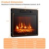 Costway 18" Electric Fireplace Inserts & Freestanding Adjustable Heater Log Flame 1400W - image 3 of 4