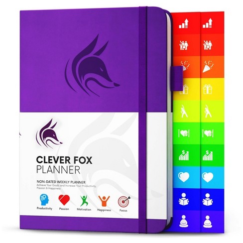 Undated Planner Weekly 8.5x5.75 Purple - Clever Fox : Target