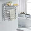 Costway 10-Bar Wall Mounted Towel Warmer Stainless Steel Plug-in Towel Rack w/ Top Shelf - 3 of 4