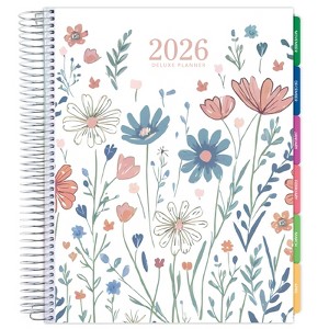 DELUXE 2026 Planner, 8.5"x11": 14 Months (Nov 2025-Dec 2026), Includes Page Tabs, Bookmark, Planning Stickers, Pocket Folder (Colorful Botanicals) - 1 of 4