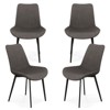 Tangkula Dining Chair Set of 4 w/ Metal Legs Padded Seats & Backs for Dining Room - 2 of 4