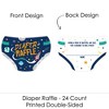 Big Dot of Happiness Blast Off to Outer Space - Diaper Shaped Raffle Ticket Inserts - Rocket Ship Baby Shower Activities - Diaper Raffle Game - 24 Ct - 2 of 4