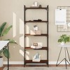 vidaXL 5-Tier Brown Oak Bookcase - Engineered Wood and Metal Frame - Ample Storage - 2 of 4