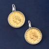 Ross-Simons Italian Genuine 20-Lira Coin Drop Earrings in Sterling Silver - 4 of 4