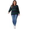 Agnes Orinda Women's Plus Size Casual Long Sleeve Crewneck Lightweight Hollow Knit Pullover Sweaters - 3 of 4