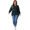 Agnes Orinda Women's Plus Size Casual Long Sleeve Crewneck Lightweight Hollow Knit Pullover Sweaters - image 3 of 4