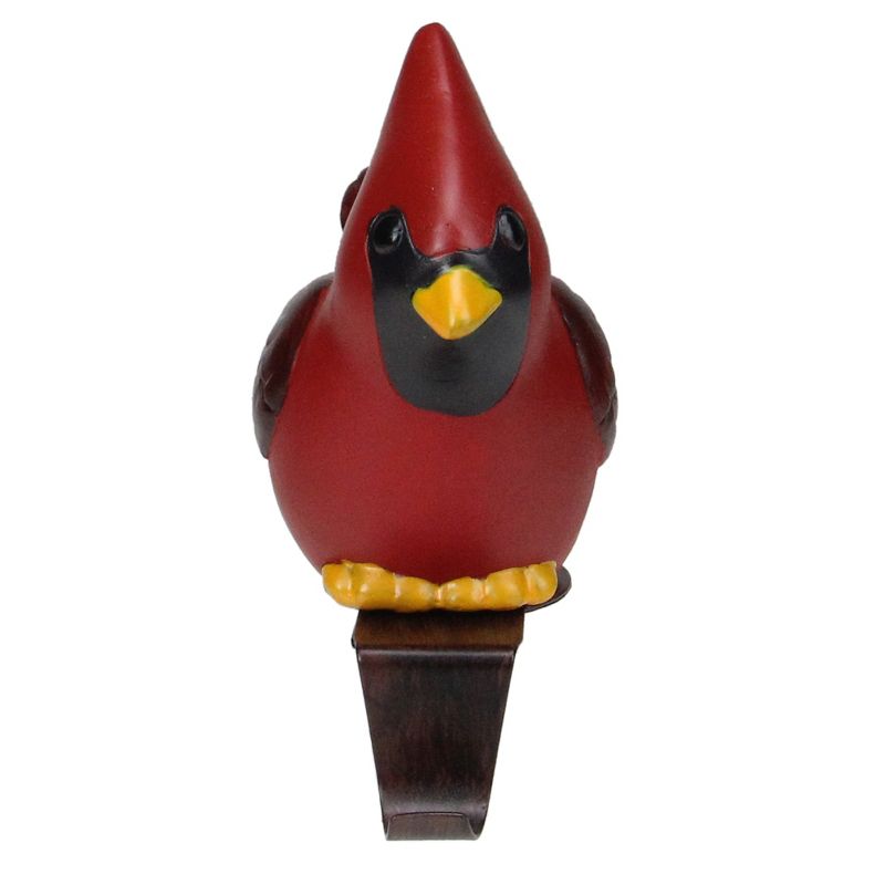 Northlight 5.5" Red and Black Sitting Cardinal Bird Christmas Stocking Holder, 2 of 4